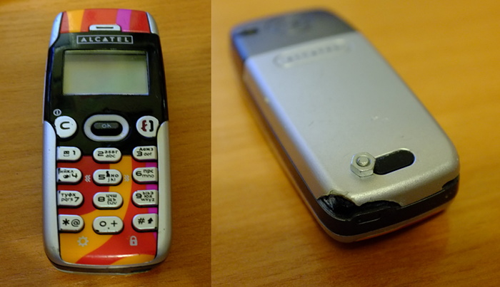 Alcatel OT-525, ремонт задней крышки